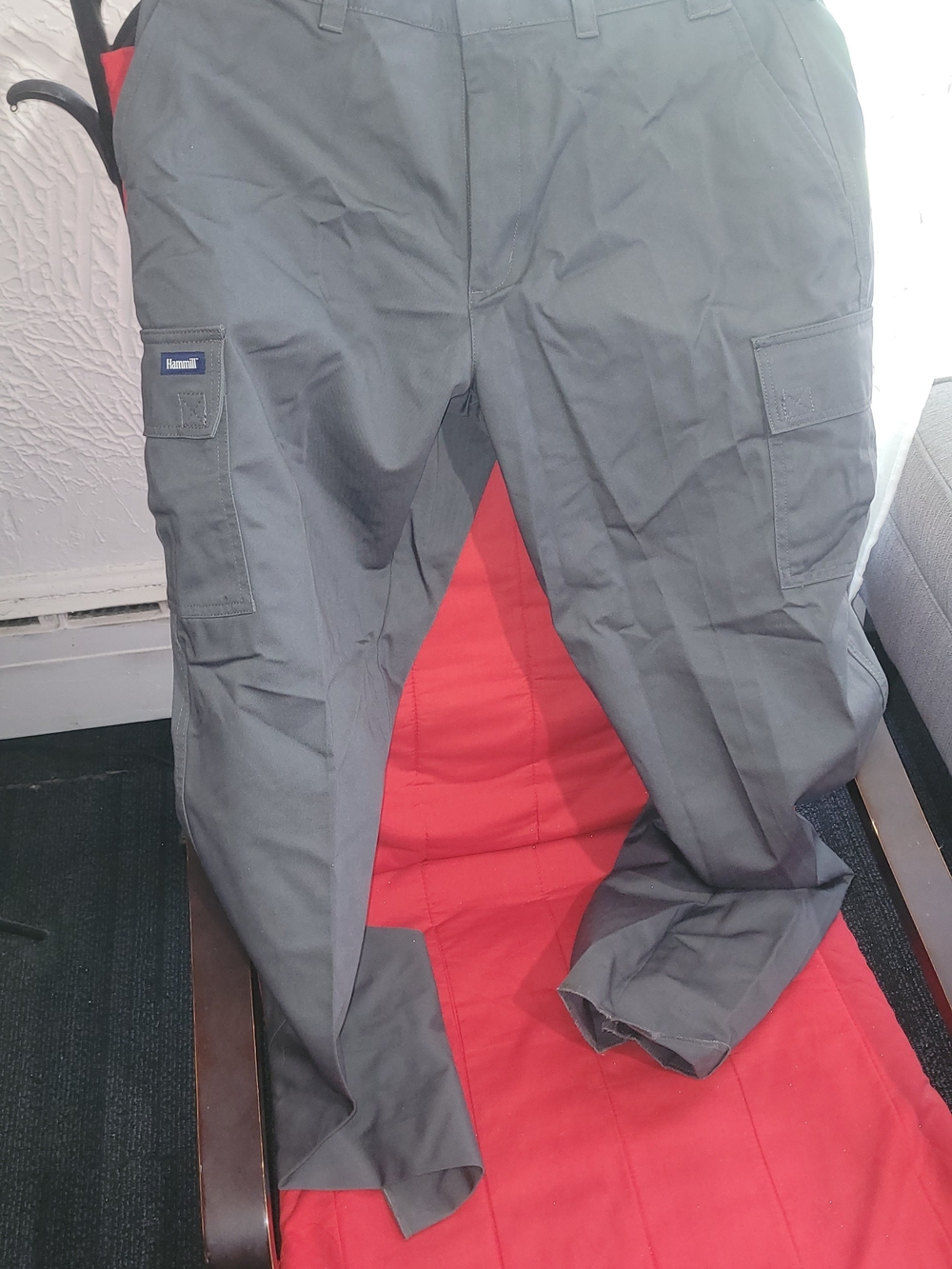 Hammill Men's Gray Cargo Pants - Utility Pocket Design